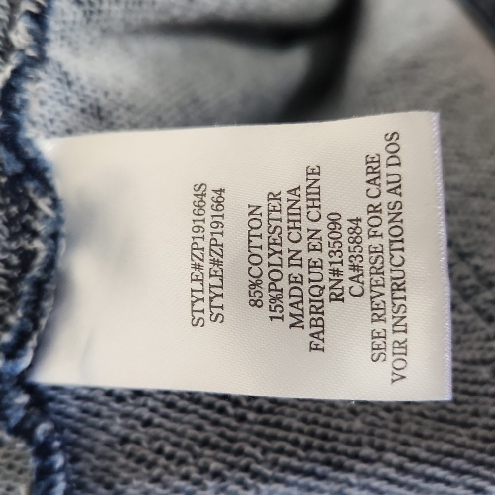 Z Supply Terry Knit Denim Criss Cross Overall Blue Wash Size Medium - Picture 12 of 13